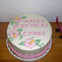 Auction Winner I offered a cake for a silent auction at hubby's office. The winner wanted it for his girlfriends birthday...LOL! WASC cake, whipped...