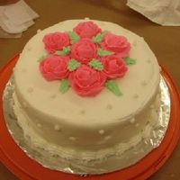 Confetti Cake Final cake for class. Chocolate cake w/ buttercream icing.