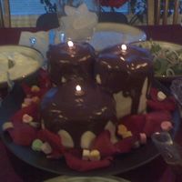 Candles Centerpiece This is my version of the candle cakes. Thanks to everyone for their inspiration. Cherry cake with buttercream and chocolate glaze. It...