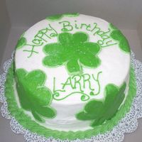 St. Patty's Birthday Made for a friend's husband whose birthday is March 17. She wanted shamrocks. White cake with strawberry preserves filling. All...