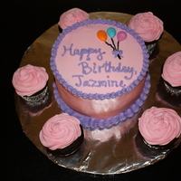 Balloon Birthday Cake This cake was for a little girl without a home. Her story broke my heart. Chocolate cake with vanilla buttercream.