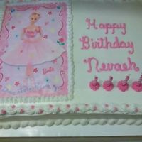 Nevaeh's Cake Cake is 1/2 chocolate 1/2 french vanilla. Buttercream icing with edible image. Forgot my camera , photo was taken with my phone.