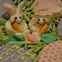 Fondant Easter Rabbits These are my first attempt at molded fondant animals. I made two fondant bunnies that are surrounded in the photo by their Easter Cookies!...