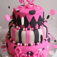 Img_5523.jpg Chocolate mud cake covered in chocolate buttercream and then fondant