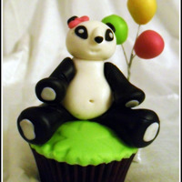 Panda Cuppy This was made for my friend who I call Panda..Made entirely of fondant