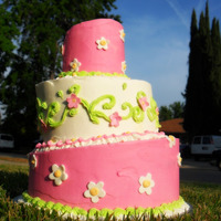 Whimsy Happy Cake This was my first topsy turvy buttercream cake and I was pretty happy with the result. The sizes are 10,7,4 inch tiers.
