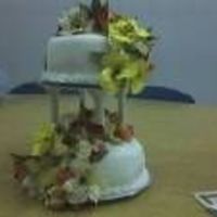 My First Wedding Cake This was my first wedding cake. I am new at this so I think that I did pretty ok.