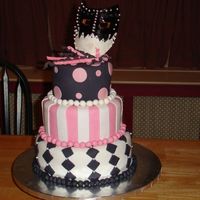 Harlequin Mask Cake sugar paste painted mask on mmf cake for 16th bday party