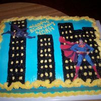 Superman And Batman I got this idea from someone on here. I Thank all of you for sharing your ideas I often have used your ideas. You are all great decorators....