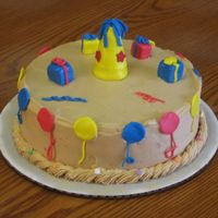 Happy B'day balloons, presents and party hat