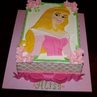 Princess Aurora BC with fondant Aurora & decor.