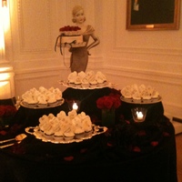 Black And White Wedding Cupcakes Various cake flavors dipped in black candy melt glaze frosted with White Chocolate Ganache Frosting each with a White Chocolate Heart...