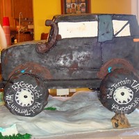 40Th Birthday Cake Client wanted a cake replica of her husband's souped up Geo Tracker, including the snorkel. Cake was mostly WASC with one layer of...