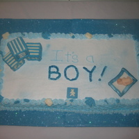 Baby Boy Shower Cake With Abc Blocks Baby Shower cake - fondant baby, white chocolate baby blocks