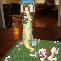 Tangled Cake With Maximus The Horse My daughter loves the movie, Tangled. We had her party at a stable, so I used Maximus the horse to tie the two themes together.