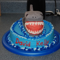 Shark Cake My first time with fondant, I am not sure I like it, but I will keep working with it and getting use to it.