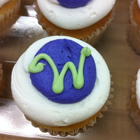 Monogram Cupcakes Just some cute cuppies I did today at the grocery store. Thought I would share. The color was actually purple, but it showed up blue in my...