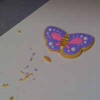 Cookie Fail So I was trying to steady my camera over this cookie to get a good shot and the camera slipped out of my hands and broke my cookie. :( poor...