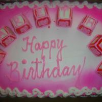 First Birthday Mom wanted something simple for her daughters first birthday. The cake is triple chocolate with chocolate mousse filling. Blocks are...