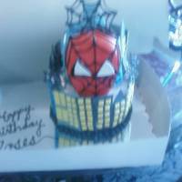 Spiderman Cake Spiderman is rkt covered with fondant. Webs are RI and buildings are fondant. Cake made for Cakes for Kids Las Vegas. I got the design idea...