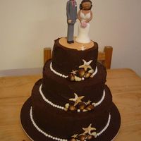 Chocolate Wedding Cake Chocolate mud cake covered in chocolate ganache