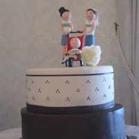Runners Wedding Cake Top tier is white choc mud with raspberry filling, bottom is dark choc mud; both covered in fondant. The bride and groom met through their...