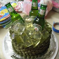 Beer Basket Cake This was for my brothers birthday. I was so happy when he couldnt find his "cake" and seriously thought it was a basket. Never...