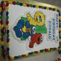 Sesame Street 1St Birthday This was for my sons first birthday. My first icing transfer. I was happy with it.