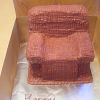 Recliner Cake Made for a man who loves his recliner. iced in buttercream