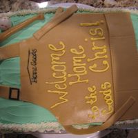 Welcome Back Cake made for our boss who returned to our store-buttercream, apron, baseball and bat are fondant. TFL!