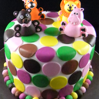 Donna's Baby Shower Lemon cake with fresh strawberry buttercream. Animals based on the new wilton yearbook.