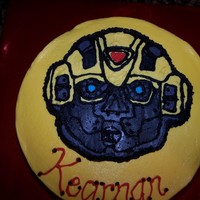 Kearnan's Bumblebee Transformer Cake This is a BC cake with a FBCT Bumblebee transformer on it. It was inspired by knel's transformer cake.