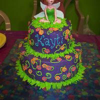 Kayti's Tinkerbell Birthday Cake This tinkerbell cake was made for my niece's 9th birthday. It is orange cake with vanilla custard filling. Thanks to MacsMom for your...