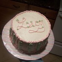 Lucy's Cake This was for some friends who had just had a baby girl and named her Lucy. This was my first cake. I definitely could have used some more...
