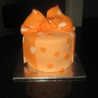 Orange Bow Cake One of my clients has a 4 year old daughter who wanted a small cake to celebrate moving into their new home... her only requirement was...