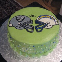 Sunday Football I did this cake for a football BBQ my my family and I went to... I don't do a lot of buttercream work, so it was fun to play around...