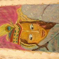 Indian Girl hand painted fondant