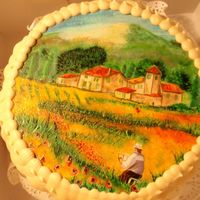 French Provece hand painted fondant