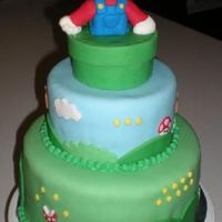 Birthday Cake For Customer Someone contacted me about making a unique cake for her sons mario themed birthday party. This one was a blast making.