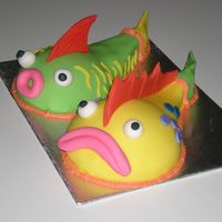 Sons Birthday Cake I made these for one of my childrens birthday. They were a hit! I used a sports ball pan from wiltons. Just a cake mix covered in fondant...