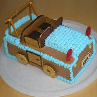 Jeep Cake For a special little boy's first birthday. Rich chocolate cake. All edible.