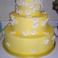 Daisy Cake Modeled after a Martha Stewart cake. Could have probably used more flowers but thats all I had time to make.