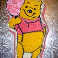 Pooh Bear 1St B-Day! my attempt at a pooh bear! My Daughter's 1st birthday!Prob tasted better than it looked! LOL!