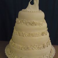 Ruth_018.jpg wedding cake covered with white marzipan.
