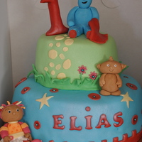 Night Garden marzipancvered cake.