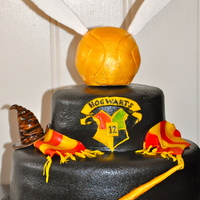 Harry Potter Marzipancake Chocolate cake with black marzipan.