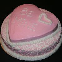 "be Mine" Valentine Cake Strawberry cake with BC icing