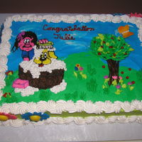 Congradulations Cake I made this for a friend that finished her education at a dog grooming school