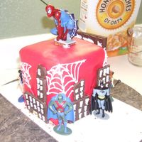 Superhero Cake I wasn't able to do what I wanted, so this was kinda a last minute job. But my son LOVED it. He wanted all these superheros and bad...