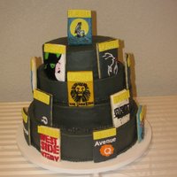 Broadway I made this cake for a friends banquet she had. i loved the way all the playbill turned out. and everything was cut out by hand.!